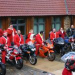 Santas on a Bike, Bristol, Gloucestershire