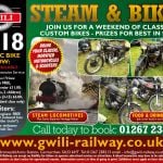 Gwili Steam Railway Classic Bike and 4x4 Show, Carmarthenshire, Wales